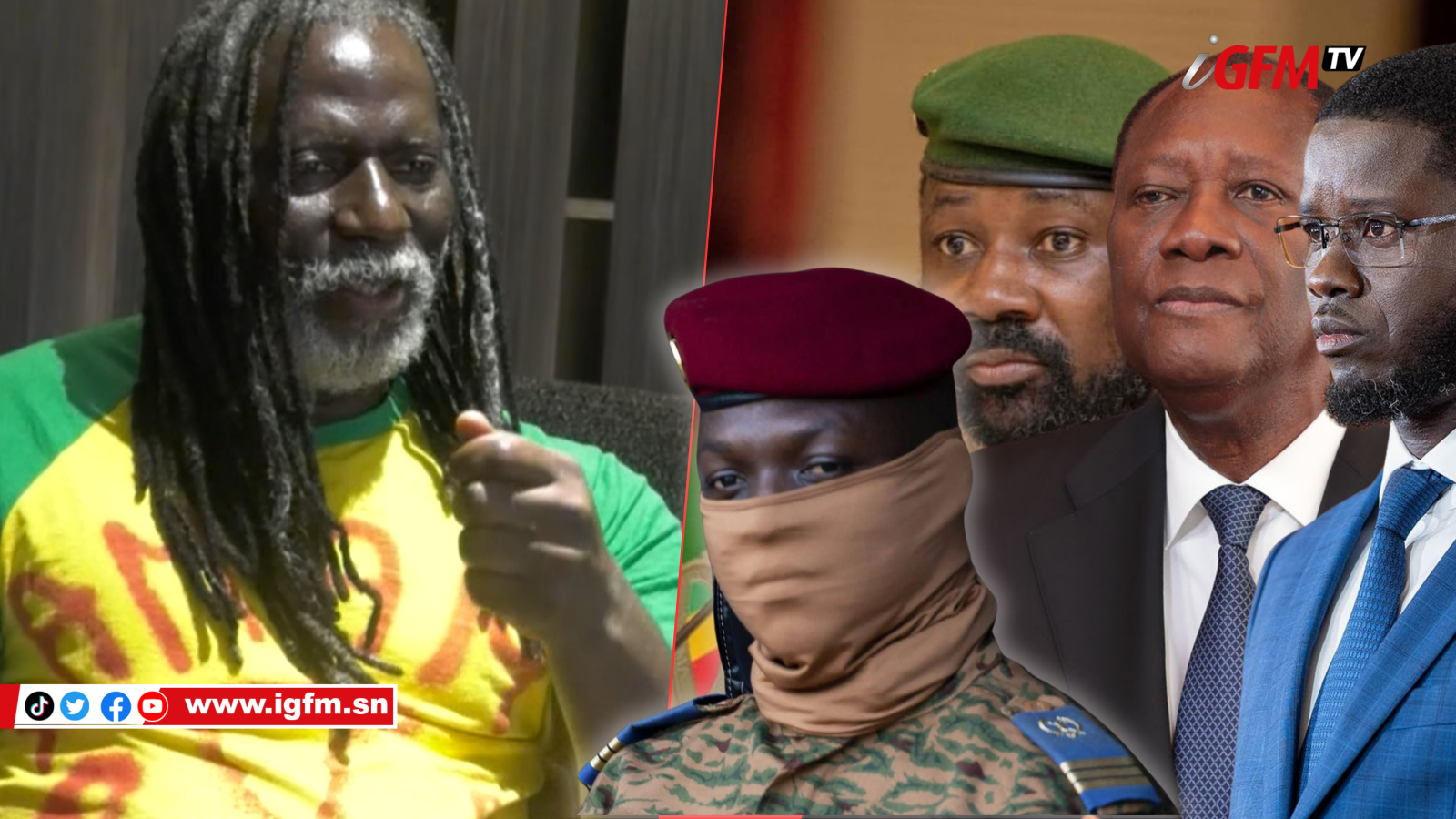 Aes, Cedeao, la division : Tiken Jah Fakoli martèle ses vérités !