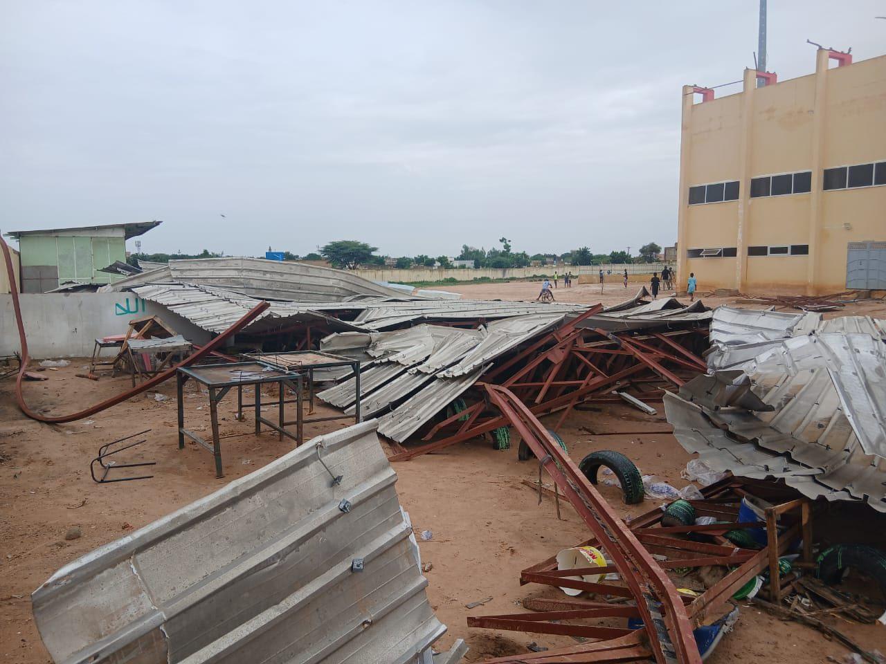 Stade de MBACKÉ : les dégâts importants provoqués par des pluies orageuses