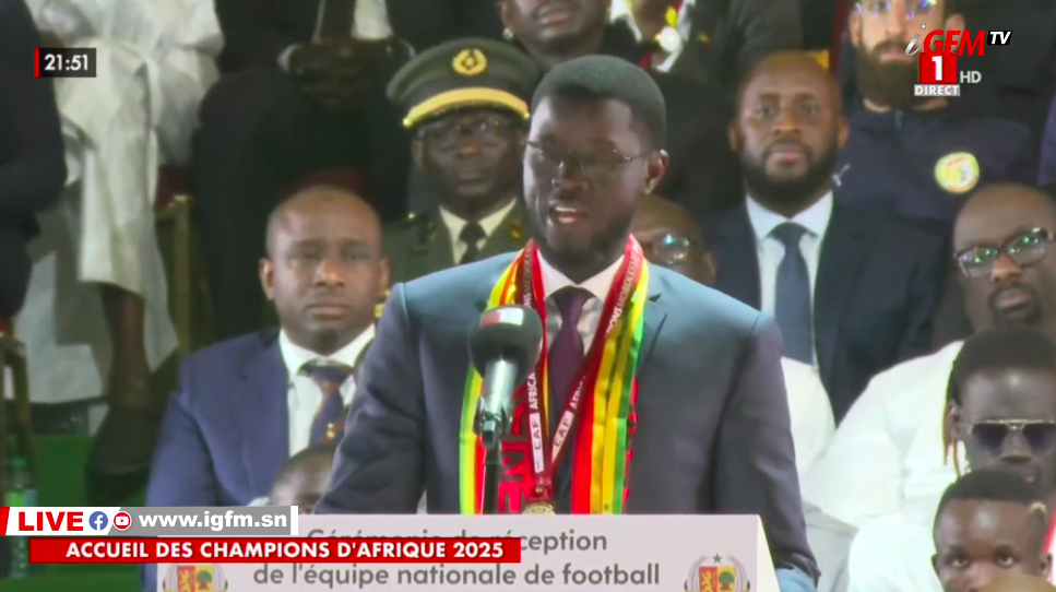 75 millions et terrain: Diomaye offre une récompense historique aux lions