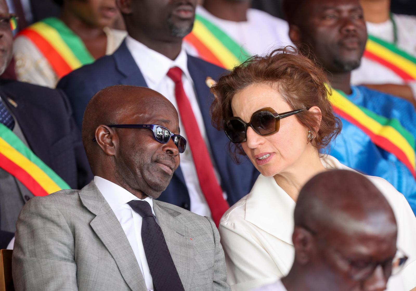 4 Avril : le président du COJOJ aux côtés de la marraine du combat royal pour vulgariser les jeux 