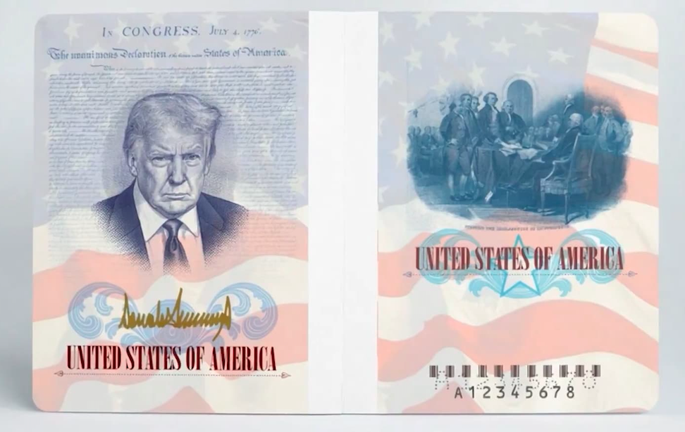 Etats-Unis : Le visage de Trump va figurer dans de nouveaux passeports américains