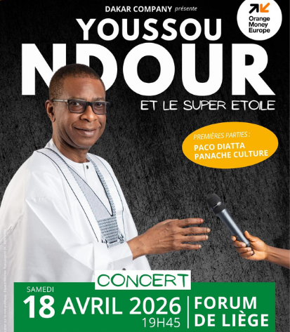 Youssou Ndour et le Super Étoile au Forum de Liège ce 18 avril 2026 