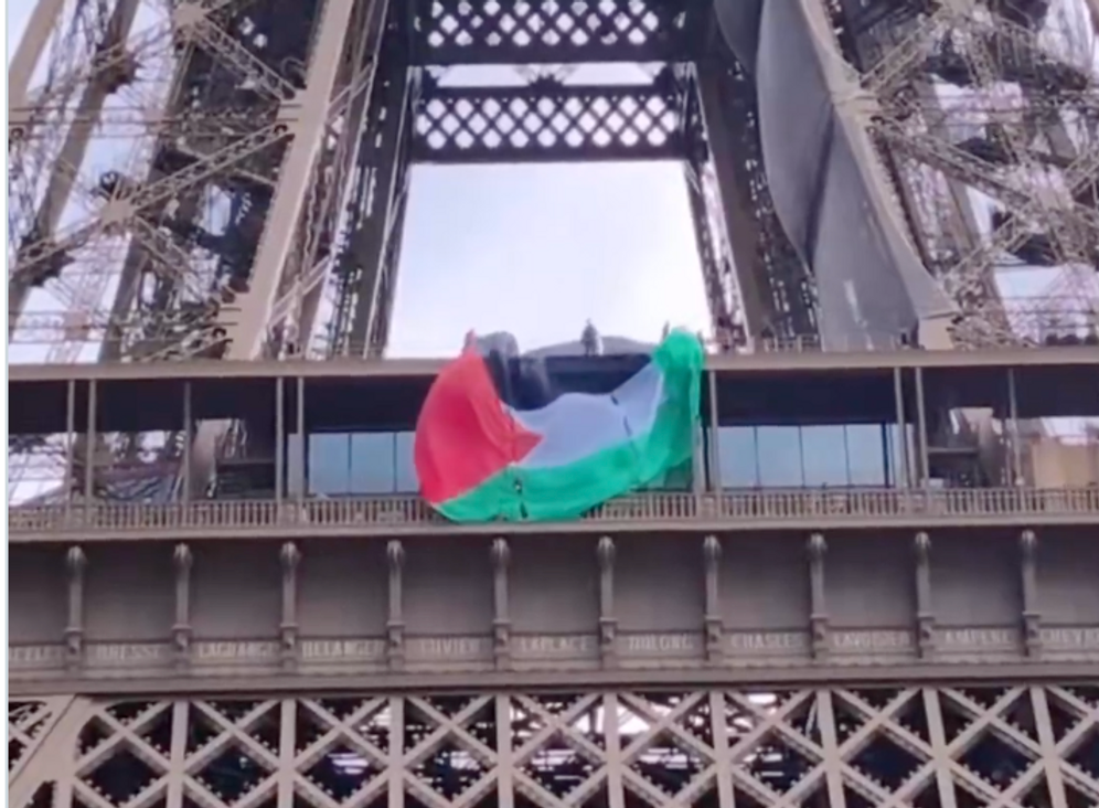 Paris : six personnes interpellées après avoir déployé un drapeau palestinien sur la tour Eiffel