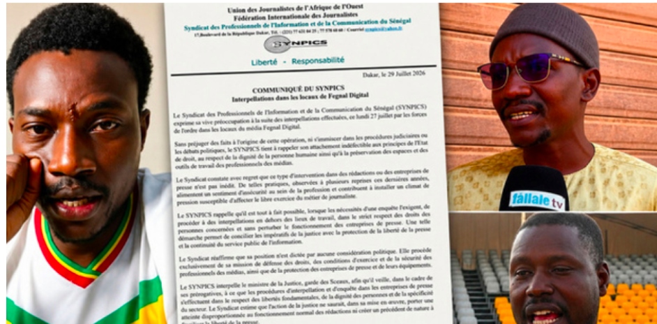 Controverse autour de la descente de la DSC à Feeñal Digital : Le Synpics essuie de vives critiques du monde des médias