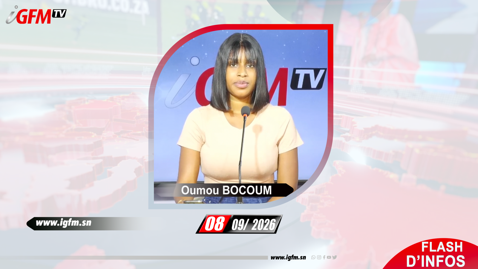 Flash d\'Infos matin IGFM TV du 08 Septembre 2026 avec Oumou BOCOUM