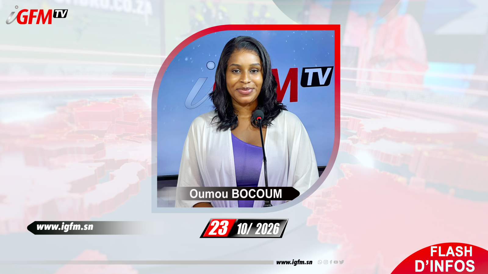 Flash d\'Infos matin IGFM TV du 23 Octobre 2026 avec Oumou BOCOUM